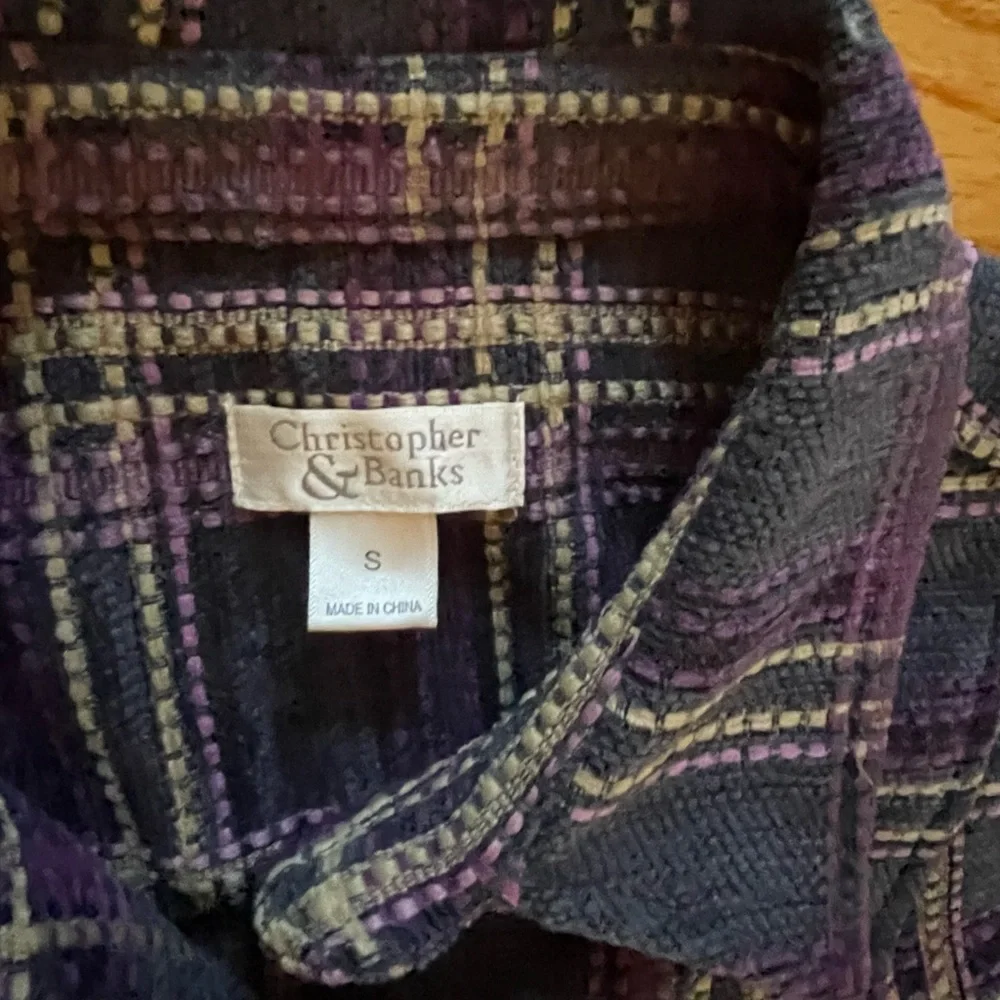 Christopher and Banks Purple Tweed Vest Small‎ - Picture 4 of 4